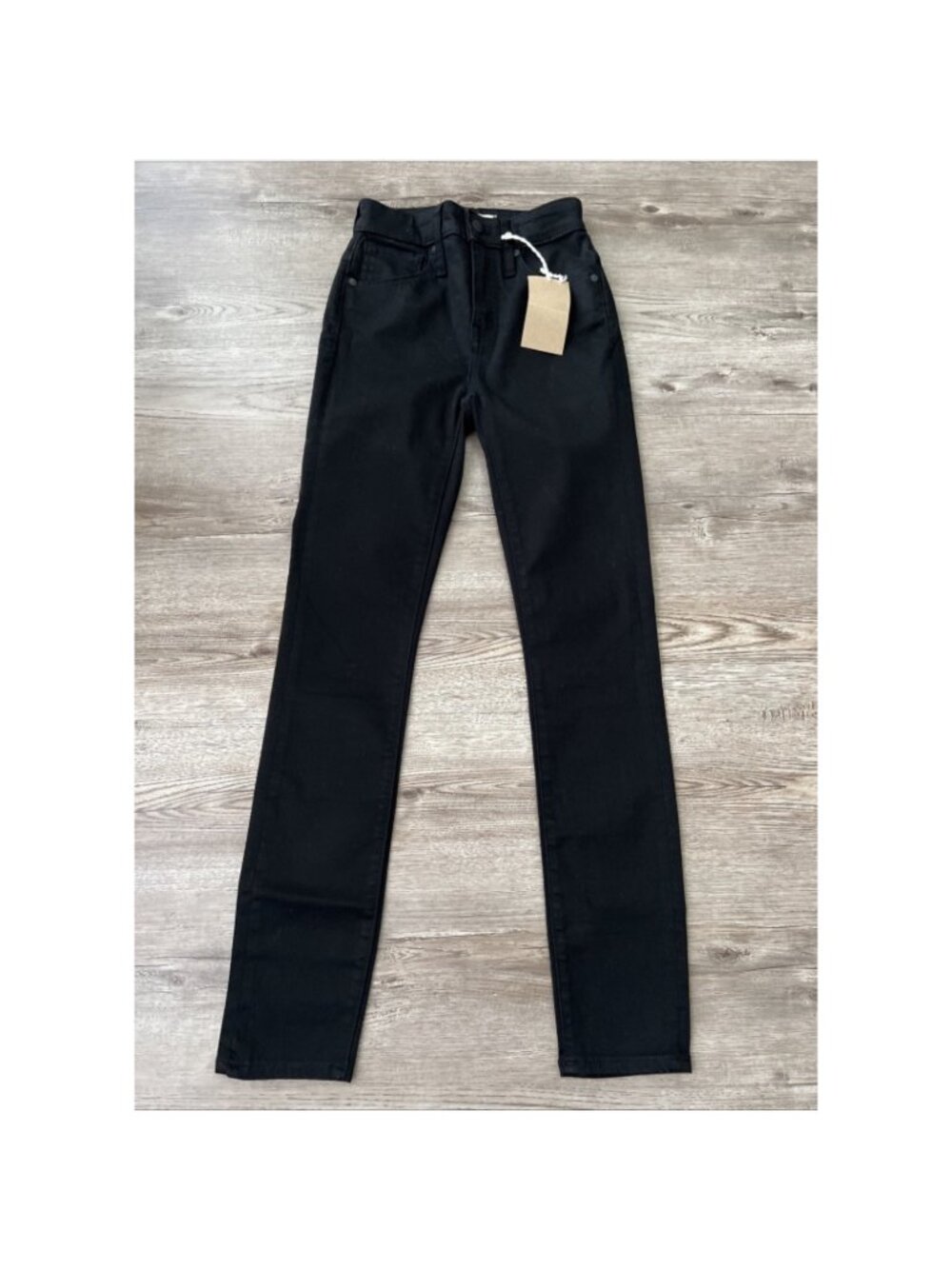 NWT Madewell Curvy High-Rise Skinny Jeans Womens 23 Black Stretch